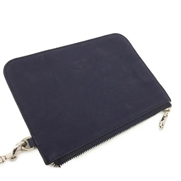 Loewe Navy blue Punching Leather Shoulder Tote Bag PERFECT SUMMER BAG “Anagram” - Picture 11 of 13